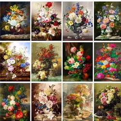 GATYZTORY Modern Painting By Numbers Classical Flowers Home Decors Acrylic Paints Gift Handmade Kill Time Diy Crafts For Adults
