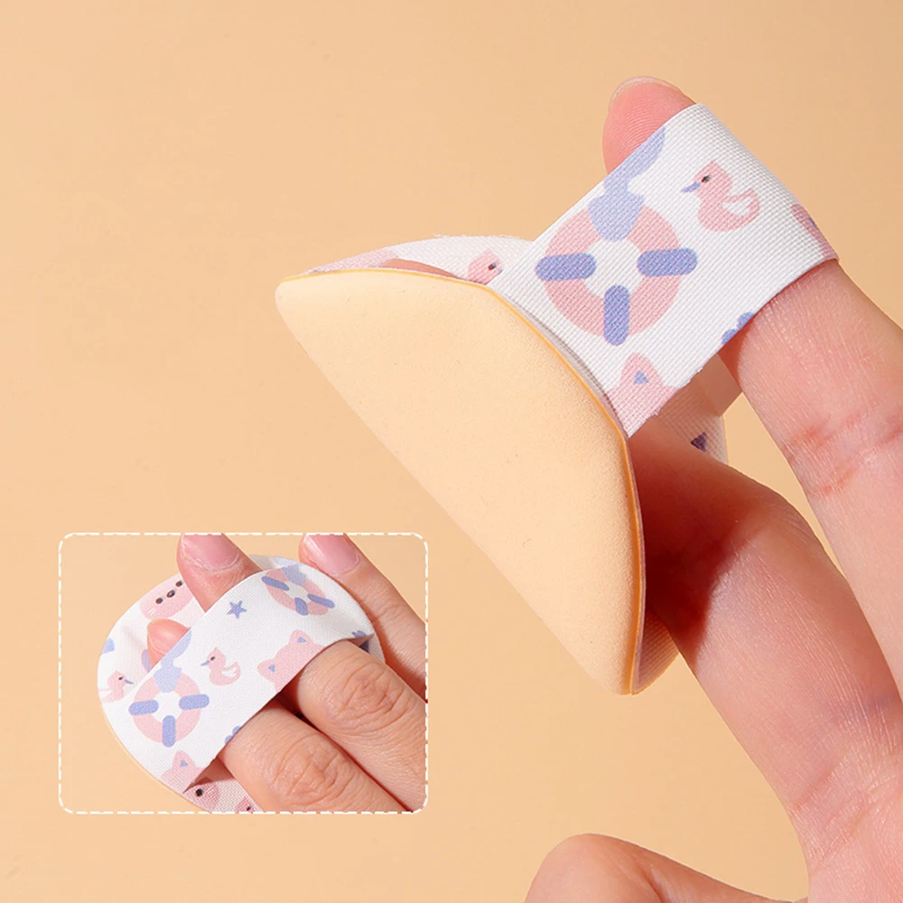 Almofada de ar de gato de desenho animado, esponja de maquiagem inserida à mão mais ampla para cuidados com a pele facial