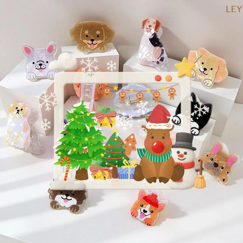 

Cartoon Fun Animal Small Grab Clip Imitation Corgi French Bulldog Shiba Inu Dogs Bangs Claw Cute Women Hair Accessories