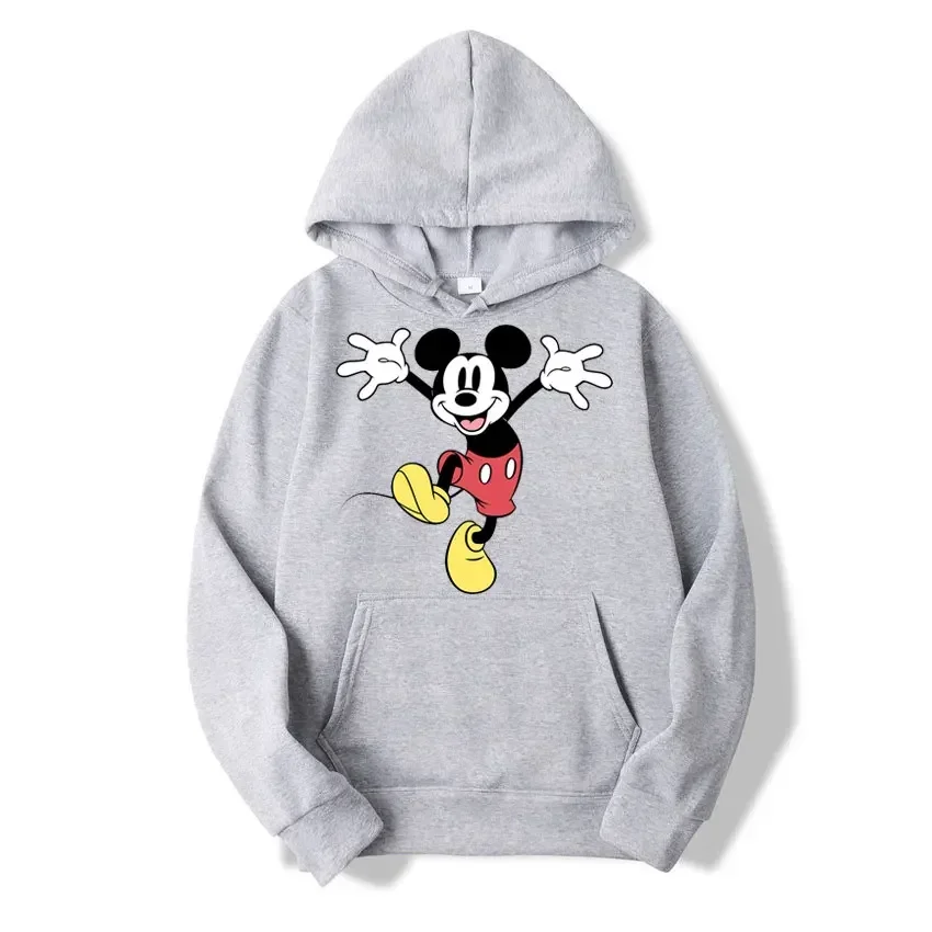

Mickey Mouse Male Sweatshirts Pocket Anime Print Long Sleeve Cozy Popular Streetwear Daily Men Hoodies Autumn Winter Pullover