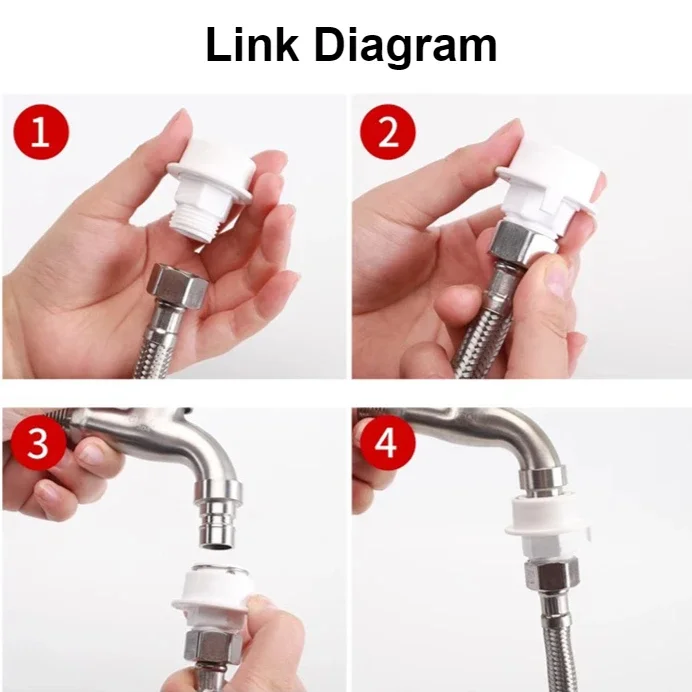 Washing Machine Tap Adapter Bathroom Accessories Universal Water Faucet Adapter Garden Irrigation Water Connector Fitting 1/2''