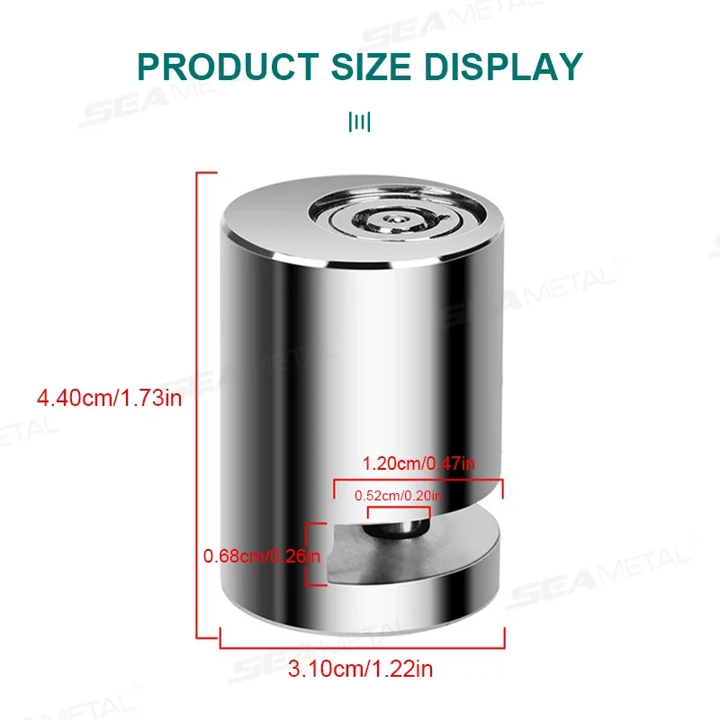 Compact Motorcycle Disc Lock Anti-Rust Waterproof Alloy Keyless Press Brake Disc Lock for Scooter/Bicycle Anti Theft view 5