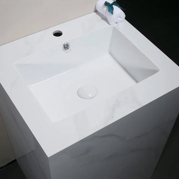 New Style Pedestal Suppliers Sintered Stone Wash Basin Floor Mounted Hand Wash Sink