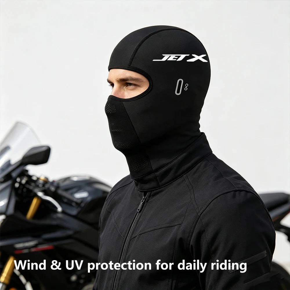 For SYM JET X 125 & 150 (2021-2025) – Summer Cooling Full Face Mask, Motorcycle Balaclava with Sun UV Protection