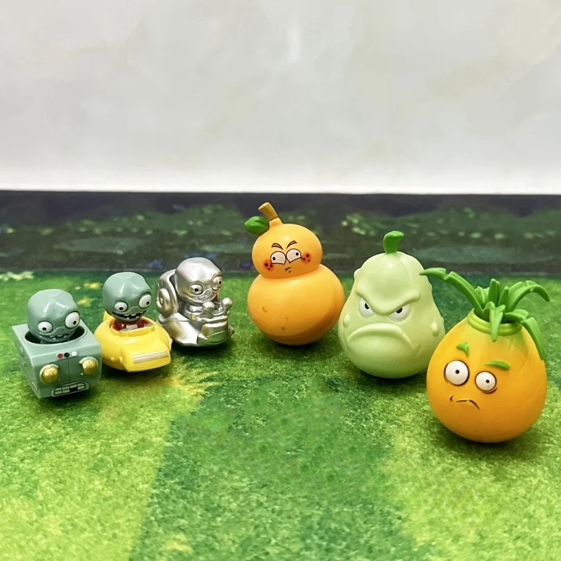 2cm Mini Plants Vs. Zombies Game Character Zombie Guacodile Snail Sliding Car Model Desktop Ornament Decoration Children'S Toys