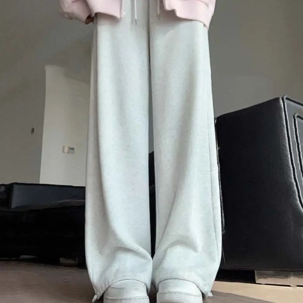 

Ins Style Y2K Casual Dragging Pants High Waist Straight Wide Leg Loose Pants Trousers Sweatpants Drawstring Pants Women Girls