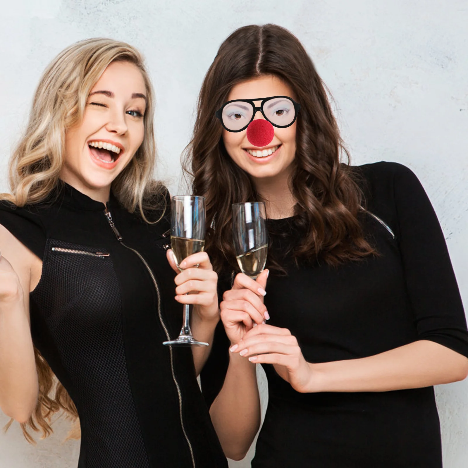 2Pcs Silly Glasses with Eyes Design Hilarious Costume Props for Fancy Dress Carnival Rave Party Fun Gag Gift Novelty Glasses