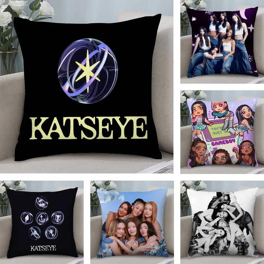 Korea Kpop Band K-KatseyeS Pillow Case Plush Fabric Soft  Pillowcase Double Sided Print Cushion Cover Household Gifts