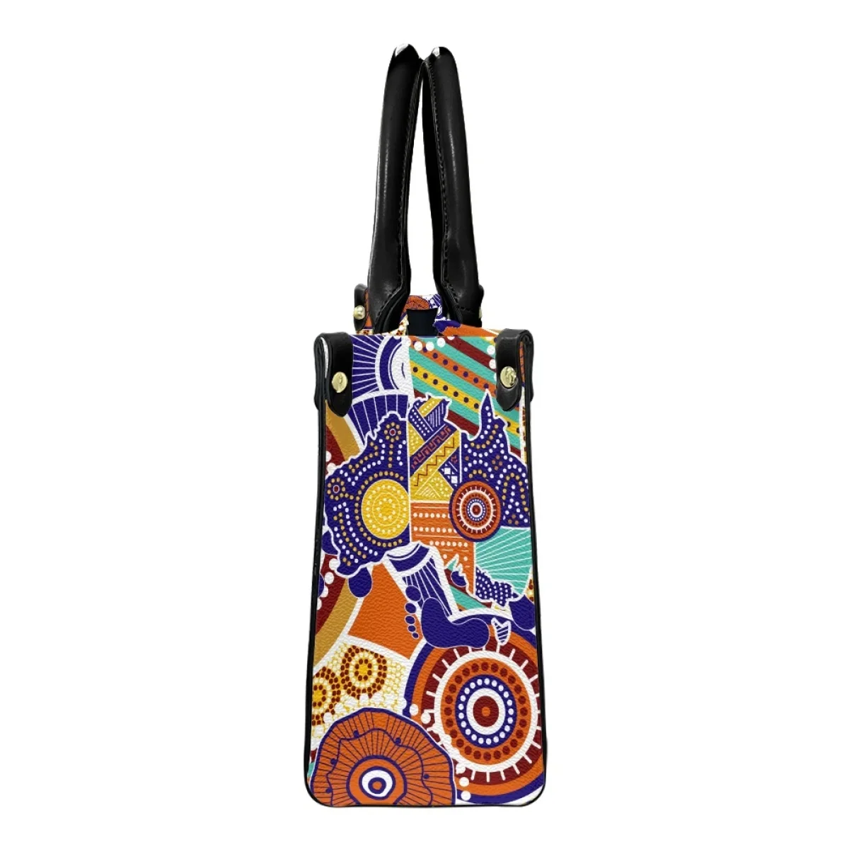 Bolso de mensajero con estampado de cuero aborigen australiano para mujer, bolso de hombro de lujo con estampado personalizado, bolso de mano informal de alta calidad