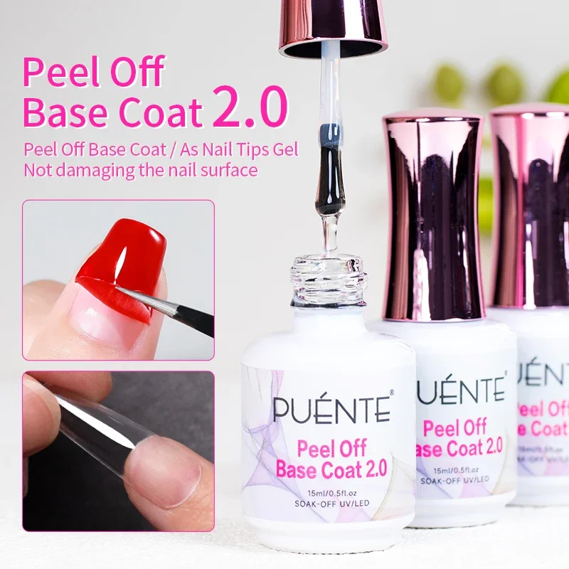 Verhéritage à ongles gel UV, couche de base pelable, fonction claire, pas besoin de dissolvant, pas de motard, 15ml, nouvelle mise à jour