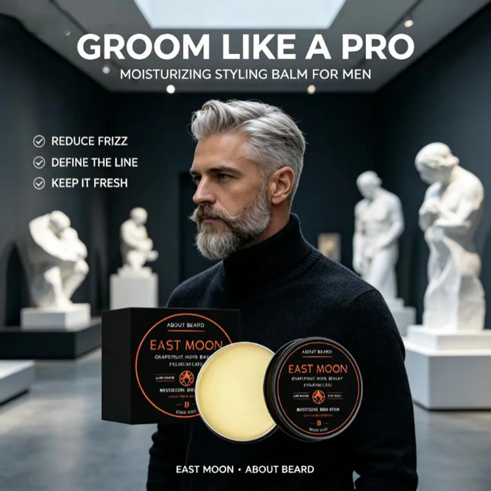 Combat Beard Balm for Men, Light Fragrance Beard Cream, Tames Unruly Beard, Softens Rough Hair, Defines Shape for Men’s Beard Ca