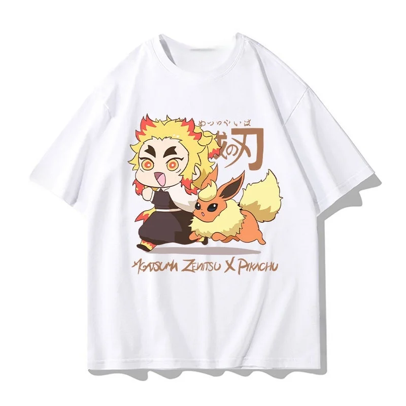 Demon Slayer Q-Version Cotton T-Shirt for Adults and Children! Nine Hashira & Main Characters Anime Short Sleeve