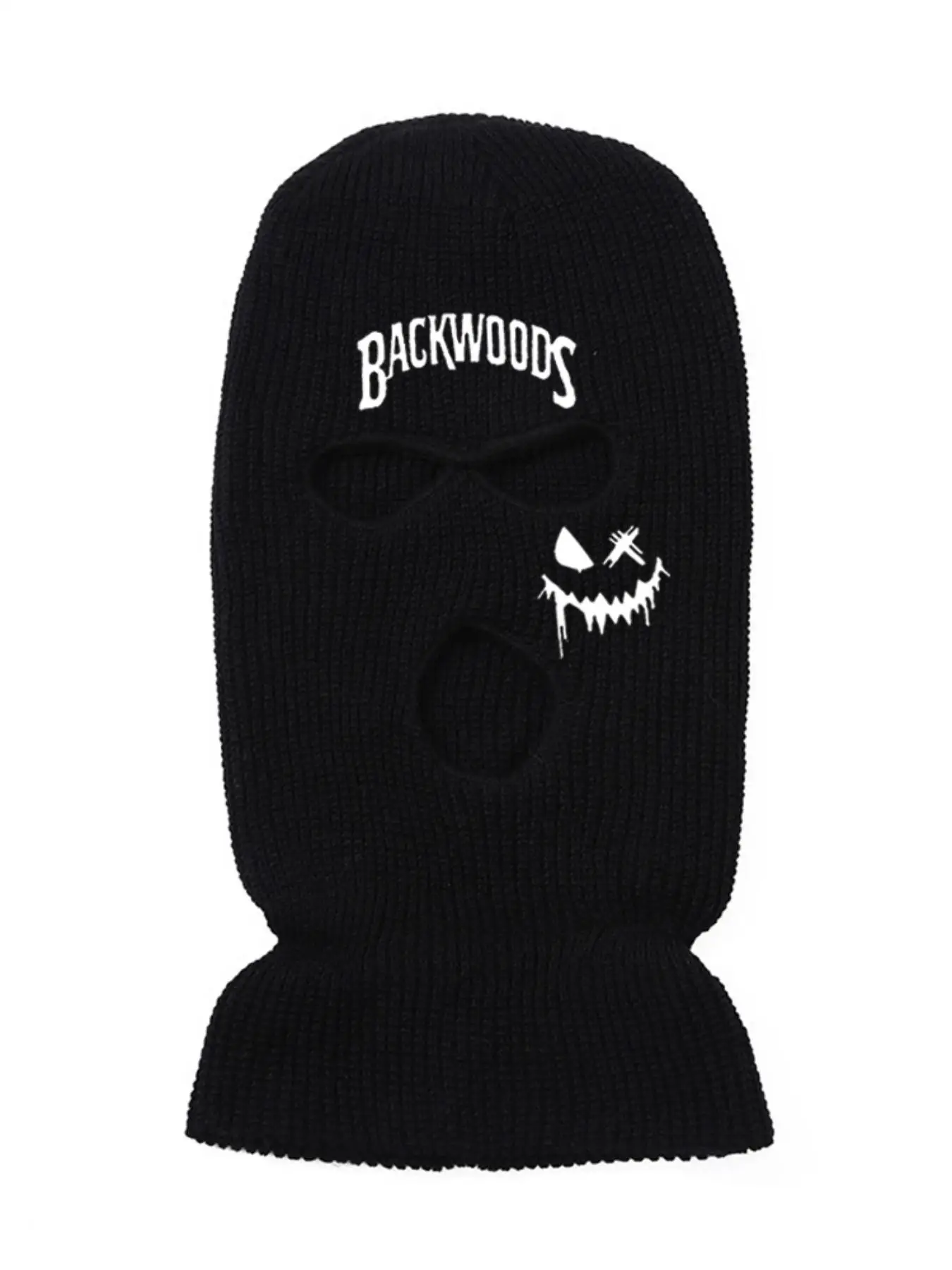 1/2 قطعة 3 حفرة رسالة ووجه مبتسم التطريز هالوين محبوك كامل الوجه قناع للتزلج الشتاء بالاكلافا الدافئة محبوك كامل الوجه mas