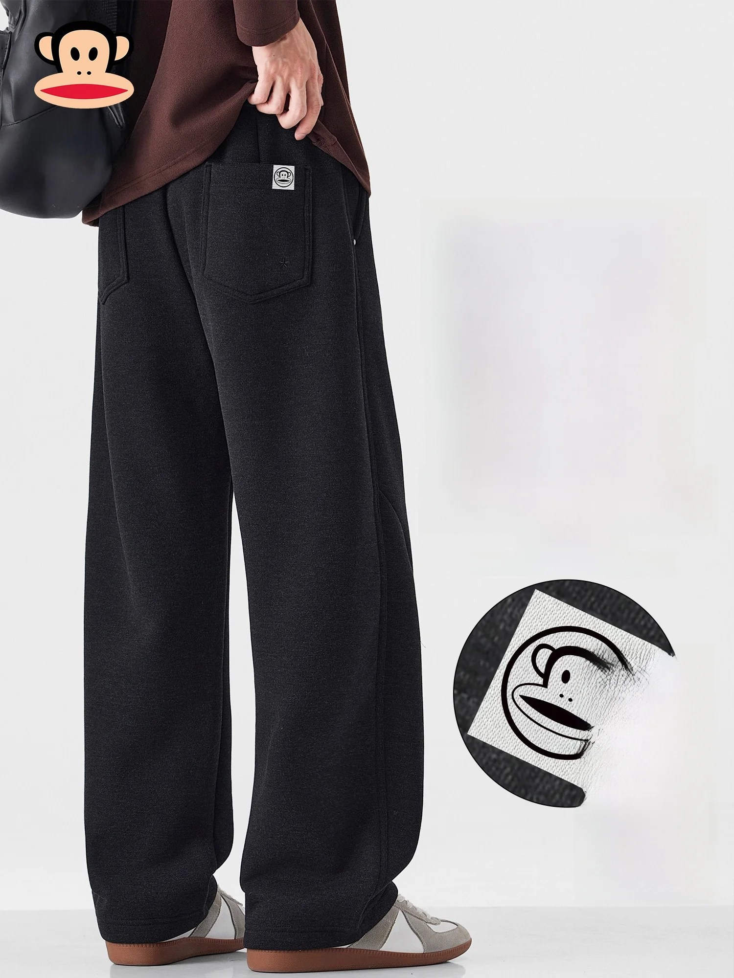 

Мужские свободные прямые брюки Paul Frank с флисовой подкладкой, утепленные, зимние, теплые, широкие, удобные, молодежные, модные