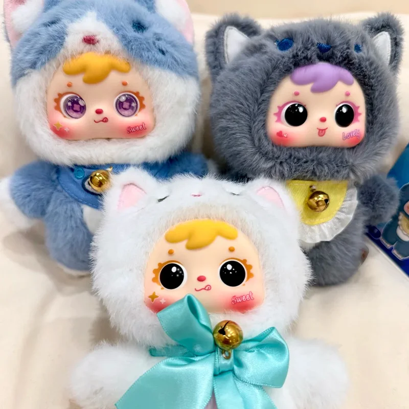 

Samuel Cat Party Series, плюшевая слепая коробка, милый кот, аниме, мультяшная кукла, загадочная коробка, рюкзак, брелок, подвеска, декор, игрушки, модель, подарки