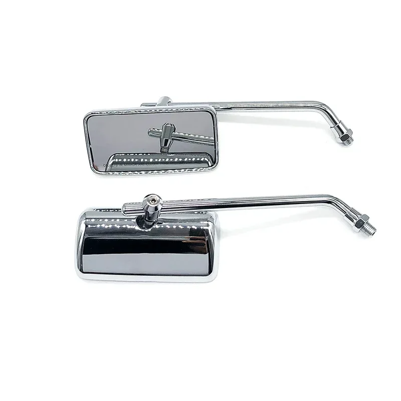 Universal M10 Motorcycle Retro Old School Square Style RearView Side Mirror For Harley / Triumph Bonneville T100 / Thruxton