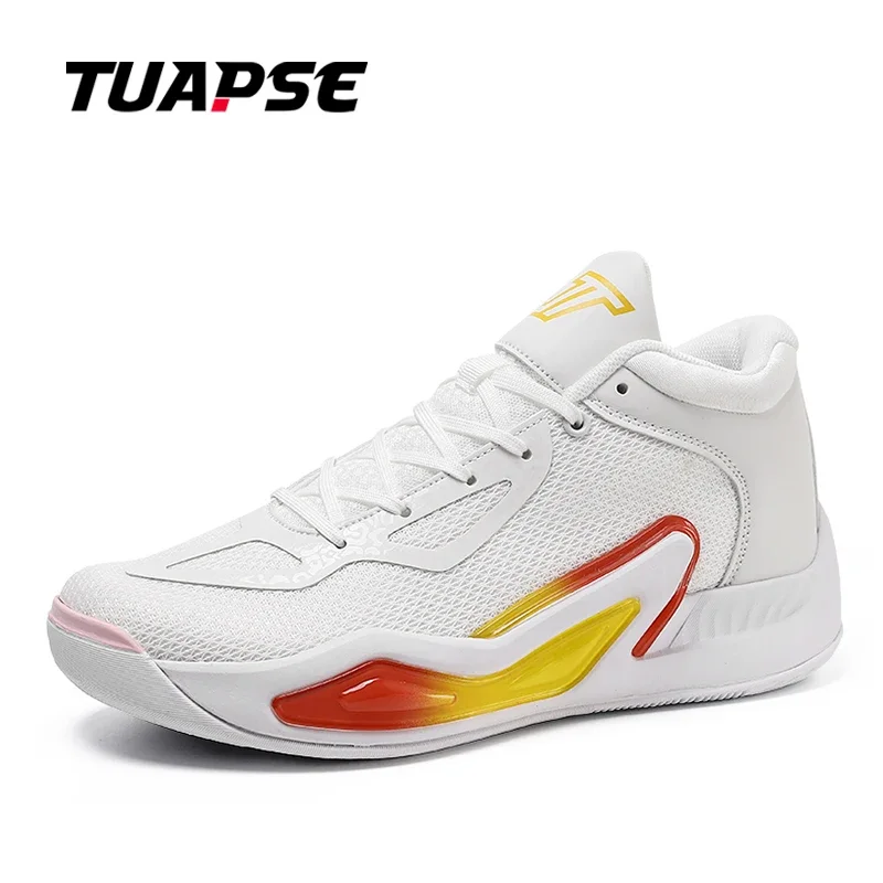 TUAPSE Mesh Men's Running Shoes Fashion New Designer Breathable Lightweight Mesh MD Sole Non-Slip Casual Men's Sneakers White