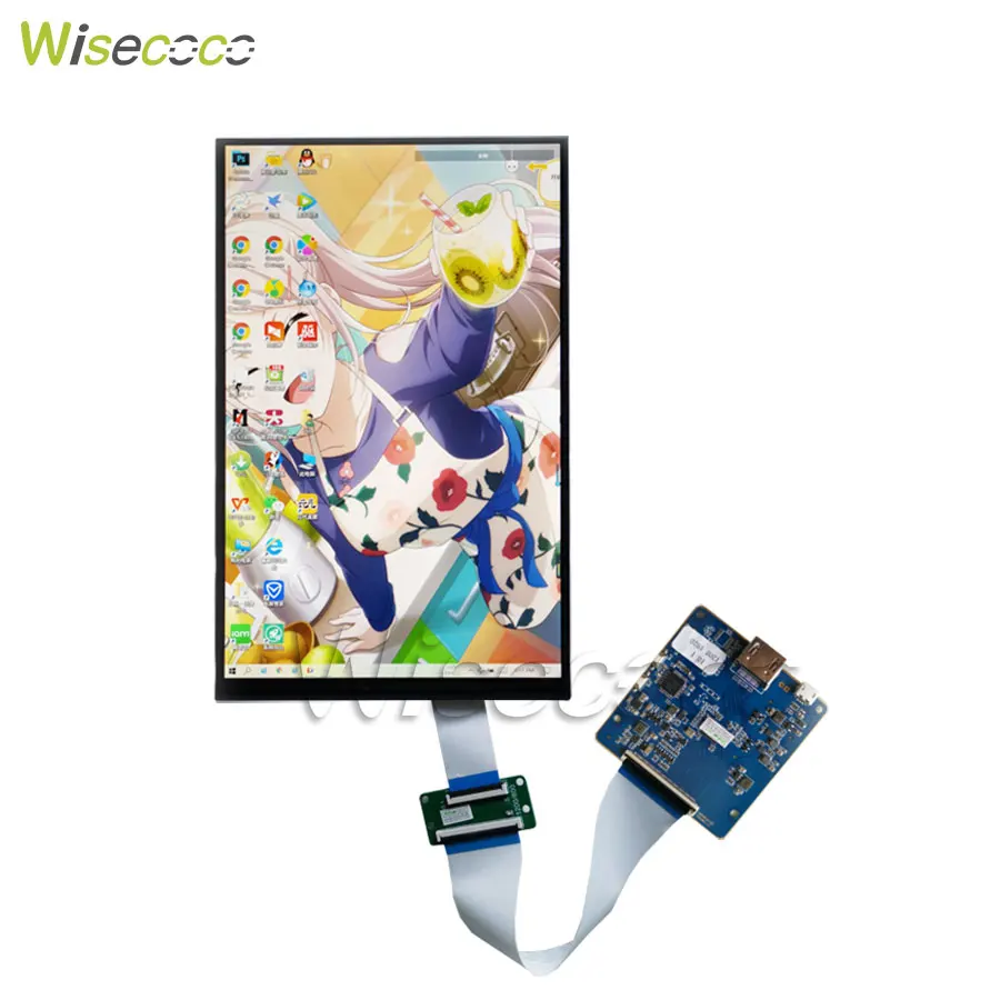 Wisecoco 10.1 Inch TFT LCD IPS Display 800*1280 Mipi Driver Board Face Recognition Screen 1280x800