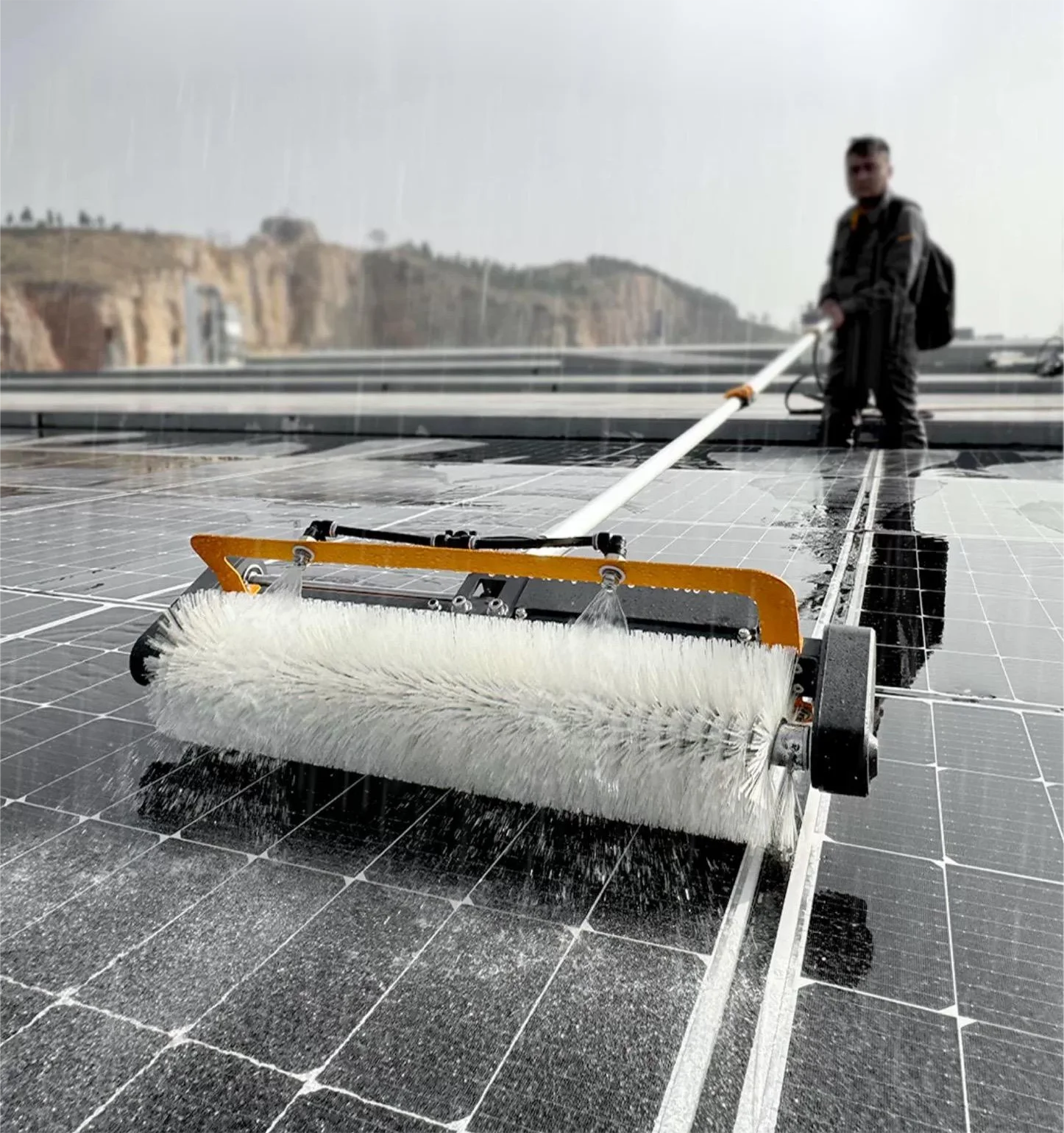 Tailai Elektrische Zonnepaneel Reinigingsborstels Pv Reinigingsapparatuur Een Apparaat Voor Het Reinigen Van Zonnepanelen