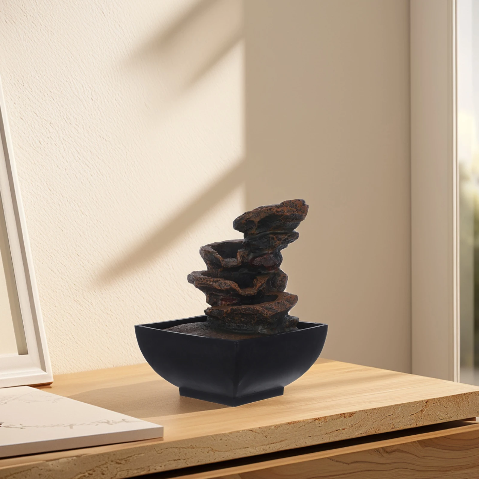 

Home Decor Desktop Fountain Waterfall Fountains Indoor Black Mini for and Waterfalls