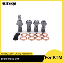 OTOM Motorcycle Accessories Brake Oil Hose Banjo Bolt Pipe Caliper Line Bleed Screw Washer For Brembo KTM HUSQVARNA Dirt Bikes