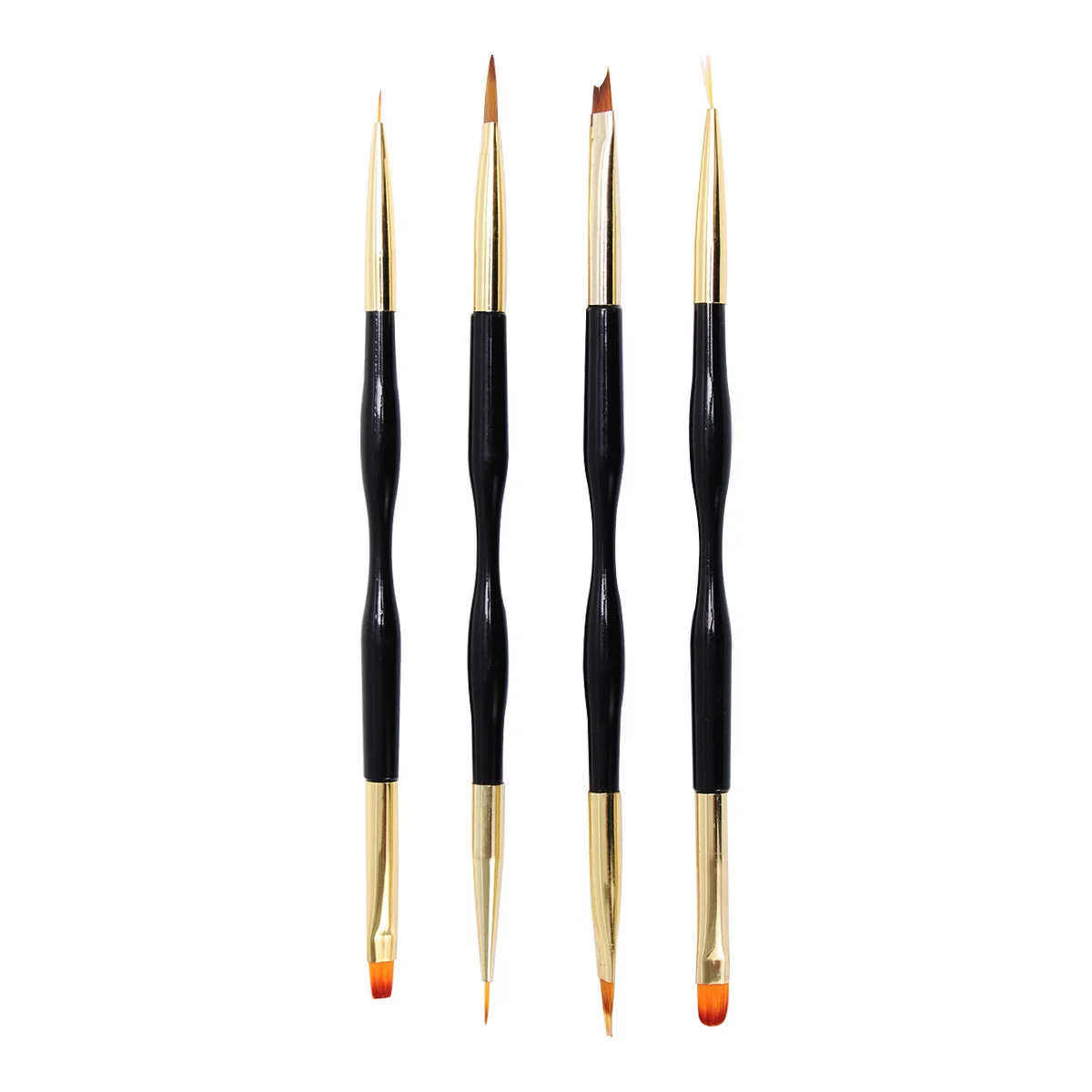 4-delige Nail Art Pen Brush Set met nylon borstelharen voor acrylnagels, tekenen, stippen, manicuregereedschap, creatieve ontwerpset