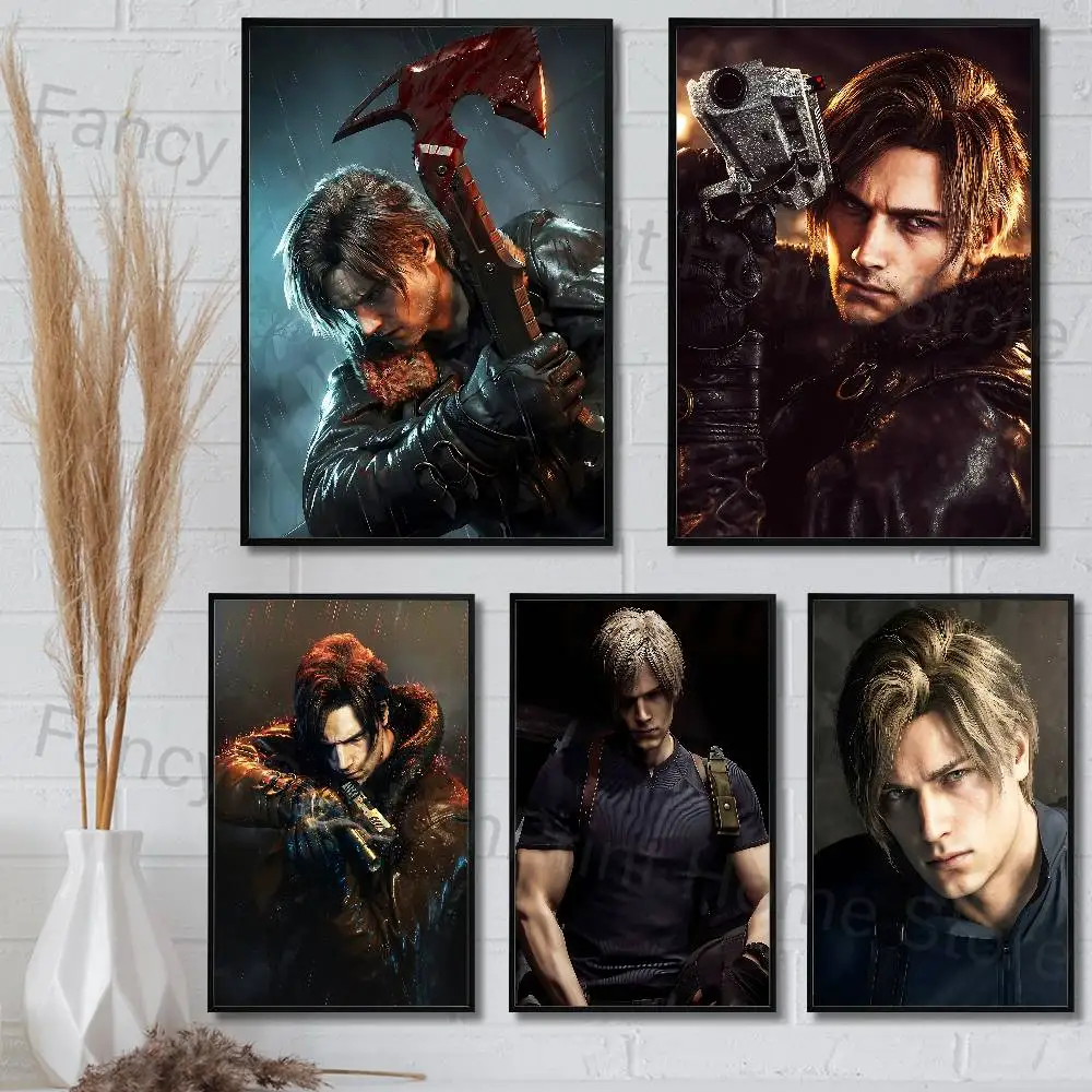 L-Leon Cool K-Kennedy Poster Waterproof HD Wall Art Decal Self-Adhesive Aesthetic Decor For Home Living