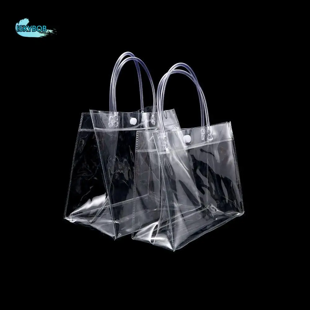 

Tote Bags Clear Purse Shoulder Snap Friendly Plastic Bag Handbag PVC Transparent