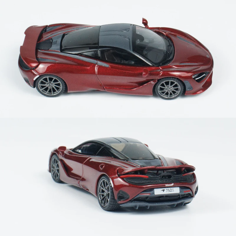 MINIGT 1:64 Amaranth Red 750S alloy car model 775