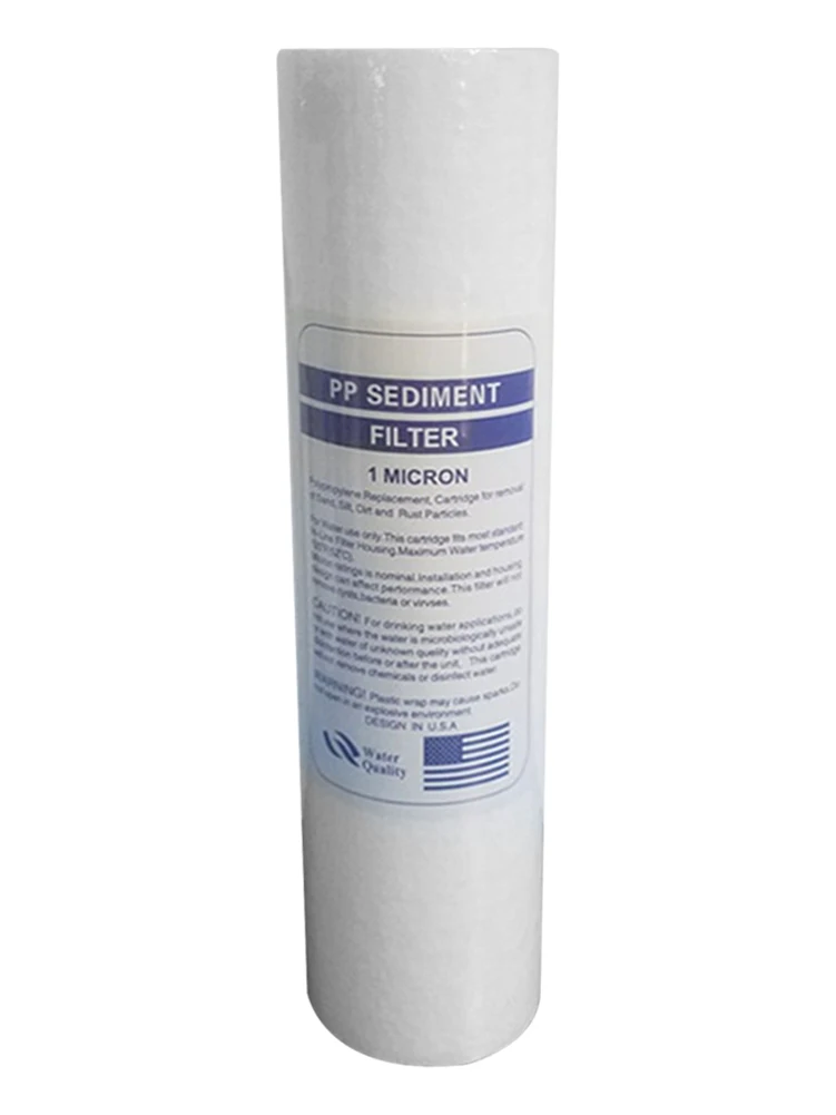 New 1/5 Micron PP Sediment Water Filter Replacement Cartridge for Water Purification 6.2*6.2*25.4 cm