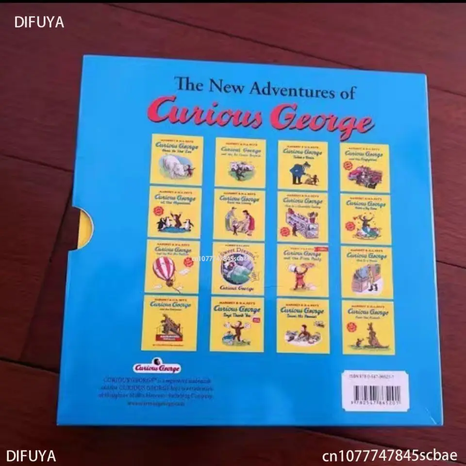 16Book/Set Curious Monkey George Children'S StoryBook Curious George Famous Kids Story Early Education Story Books Libros