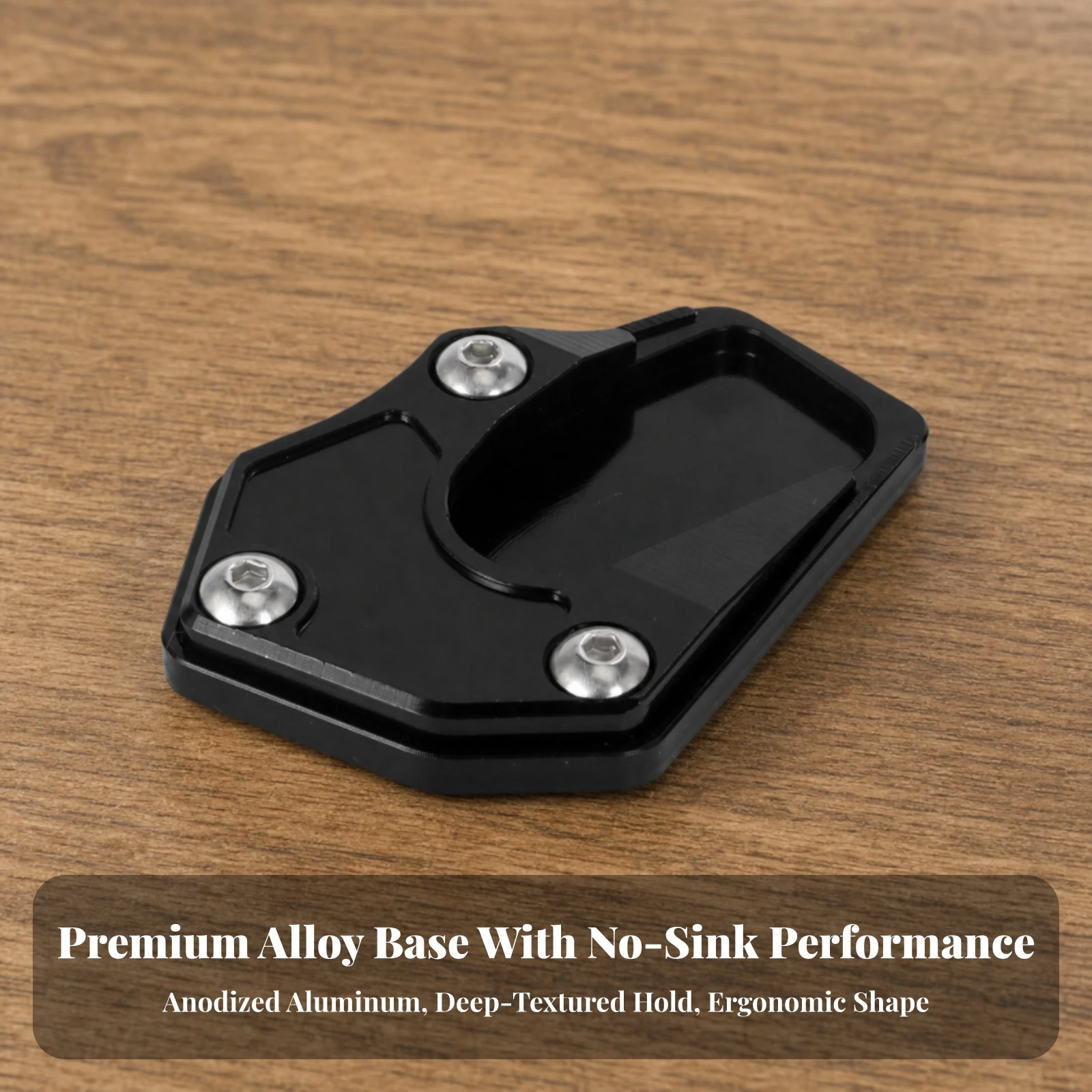 Motorcycle Side Stand Pad Long-Lasting Side Stand Pad Kickstand Extension Plate Heavy-Duty Kickstand Plate High-Strength