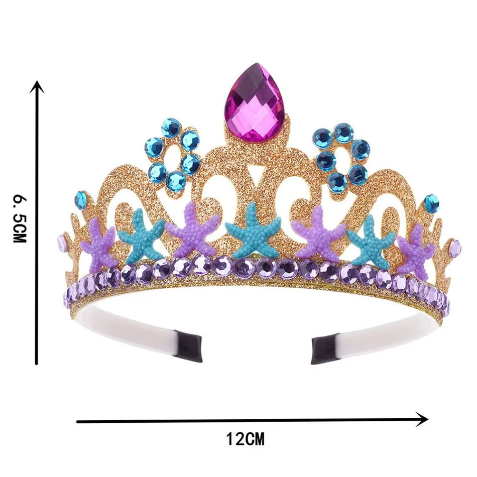 Children Hair Accessories Kids Halloween Birthday Crown Headband Baby Sparkly Princess Photoshoot Props Teens Party Hairband