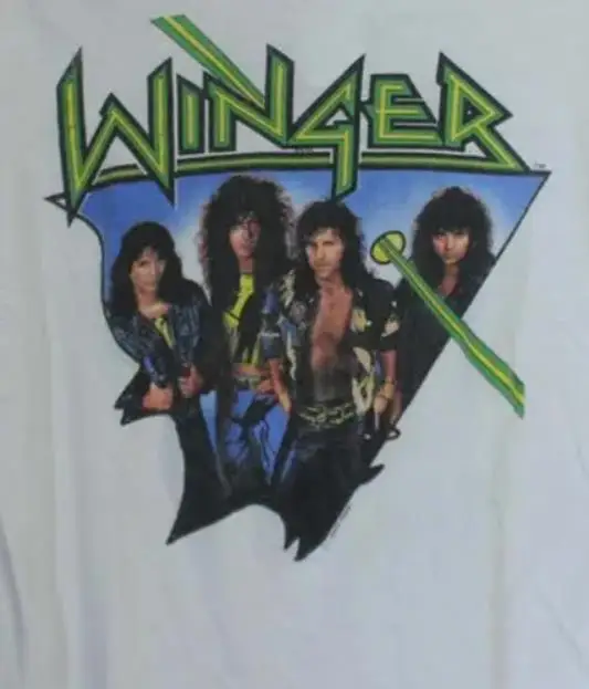 Winger Too Tuff To Tame 1989 White Men Cotton T-shirt