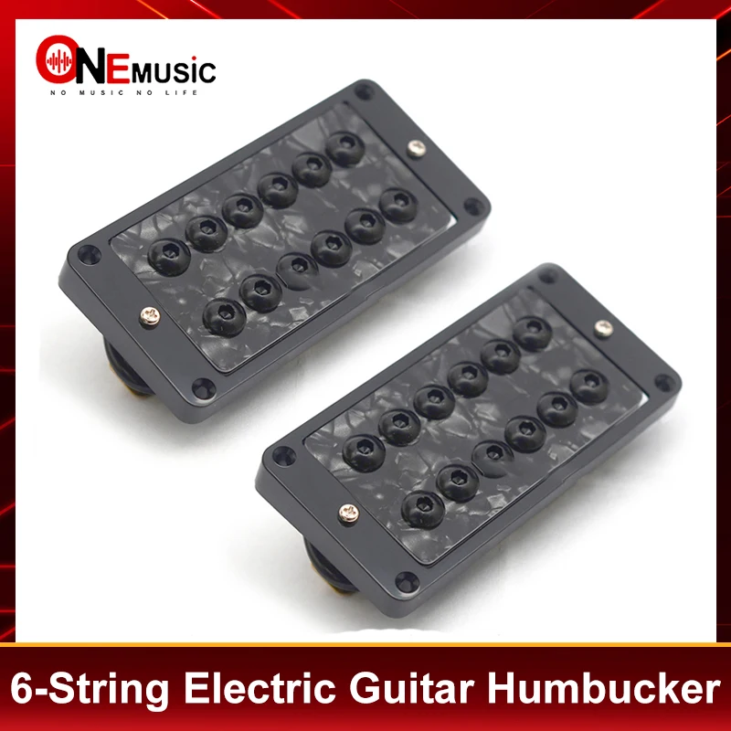 6-String Electric Guitar Humbucker Pickup Adjustable Screw Coil Splitting Pickup N7.5K/B15K Output with Frame