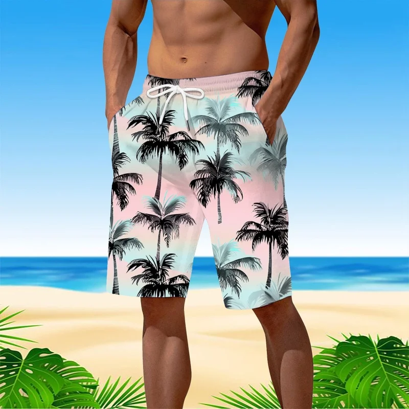 3d impresso flor abacaxi calças curtas homens coco borboleta padrão troncos de natação casual banho praia esportes surf board shorts
