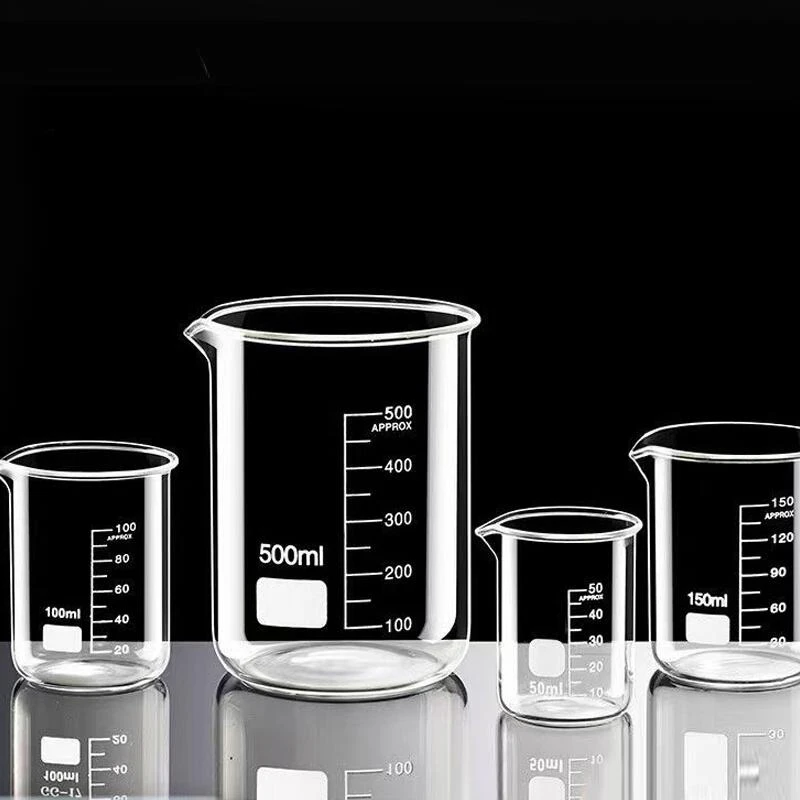 Graduated Glass Beaker Lab Chemical Experiment Instrument High Temperature Resistant 5ml to 10000ml Capacity Glass Lab Beaker