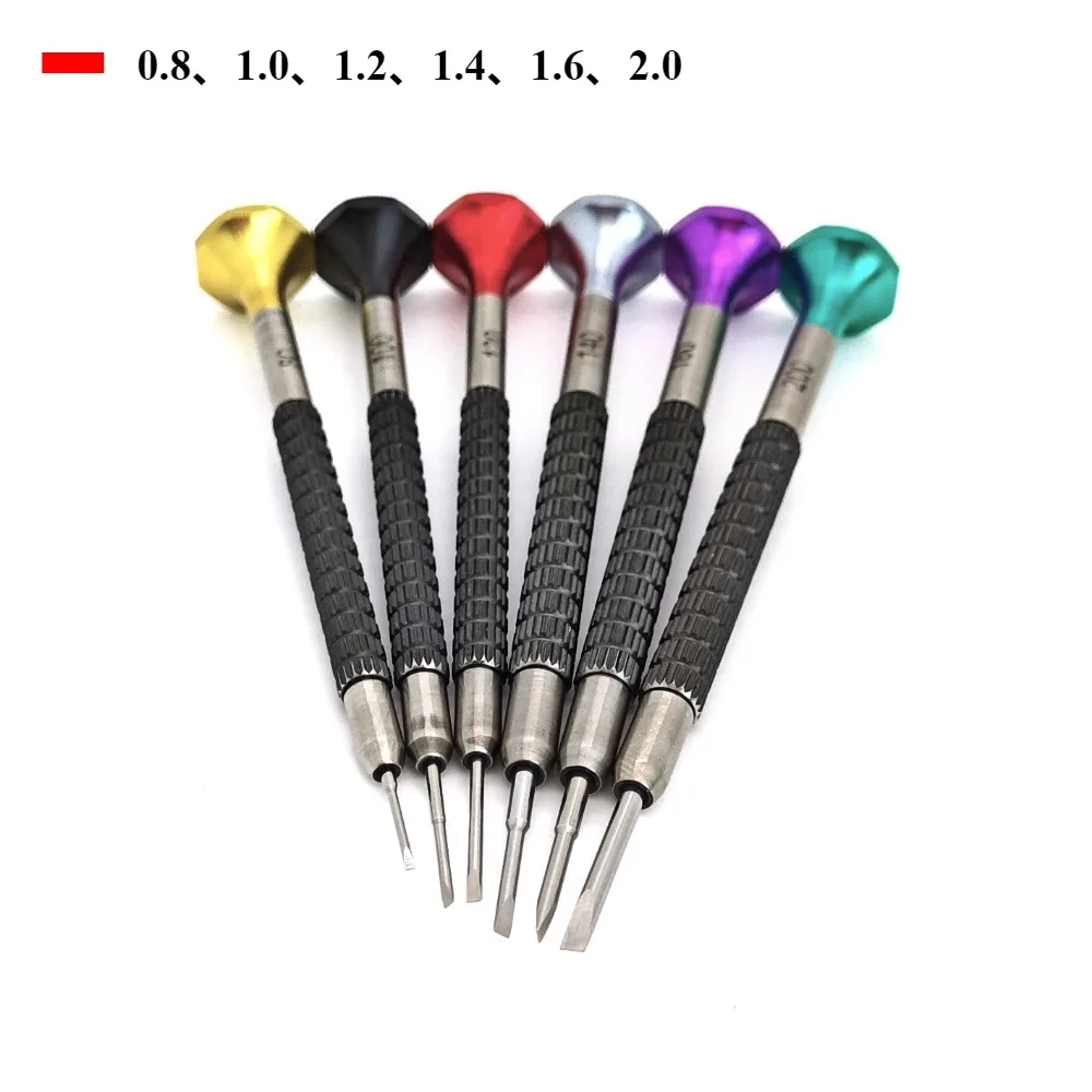 6-Piece Precision Ball Bearing Screwdriver Set Watch Jewelry Eyeglass Repair Tool Kit for Electronics and Smartwatch
