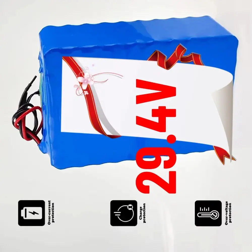 

29.4V 34Ah 18650 Lithium Battery Pack for E-Boat Scooter Wheelchair 24V 7S10P with BMS - Rechargeable Battery