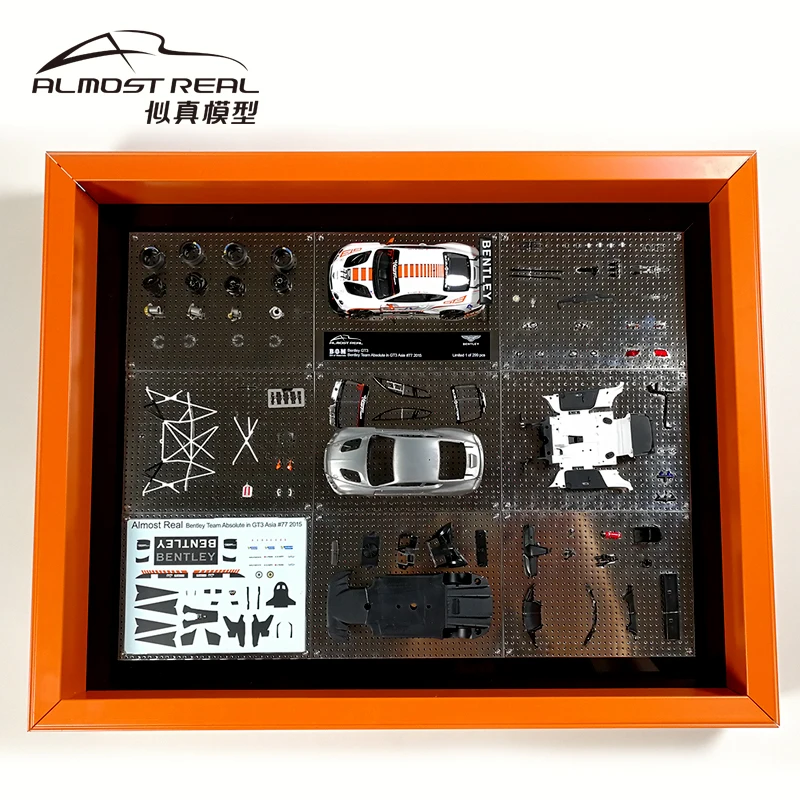 1:43 Bentley GT3 "BOM" modello di auto parti display versione in lega albero di pressione modello di auto di simulazione in miniatura, decorazione per adulti, giocattolo per ragazzi