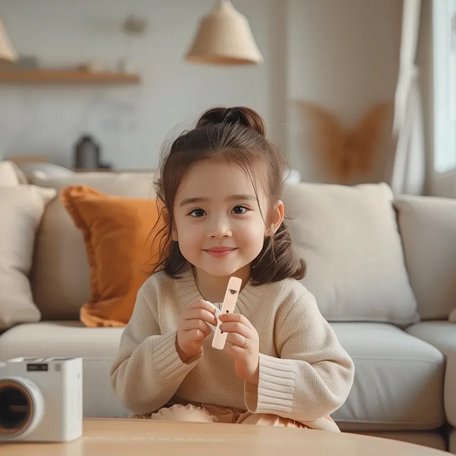 

3-Hole Mini Wooden Flute for Kids Unpainted Whistle Instrument Safe Smooth Edges Perfect for Small Hands Music Learning and DIY