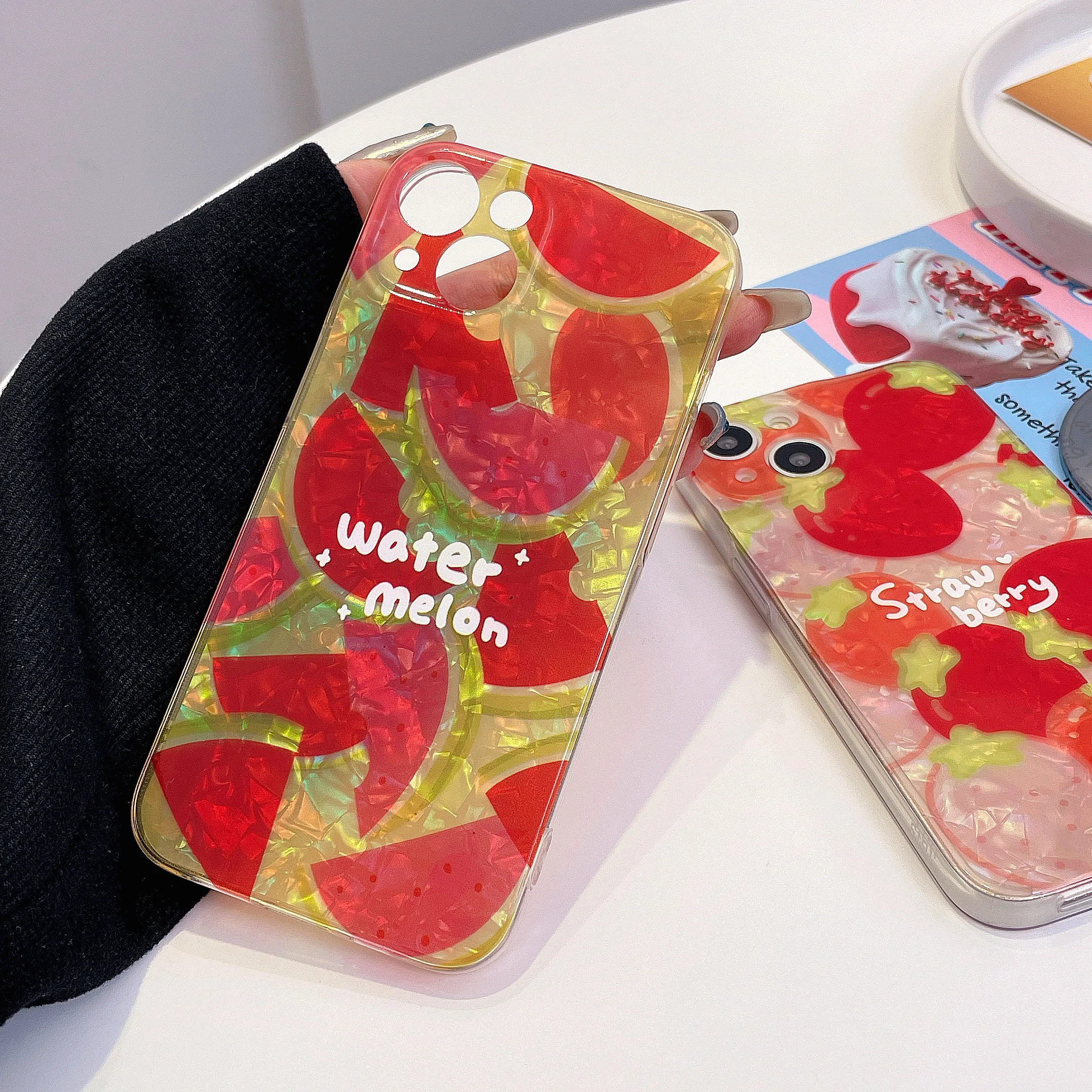 Watermelon and Strawberry Colorful Phone Case Phone Case For iPhone 14 13 12 11 Pro Max Phone Cover