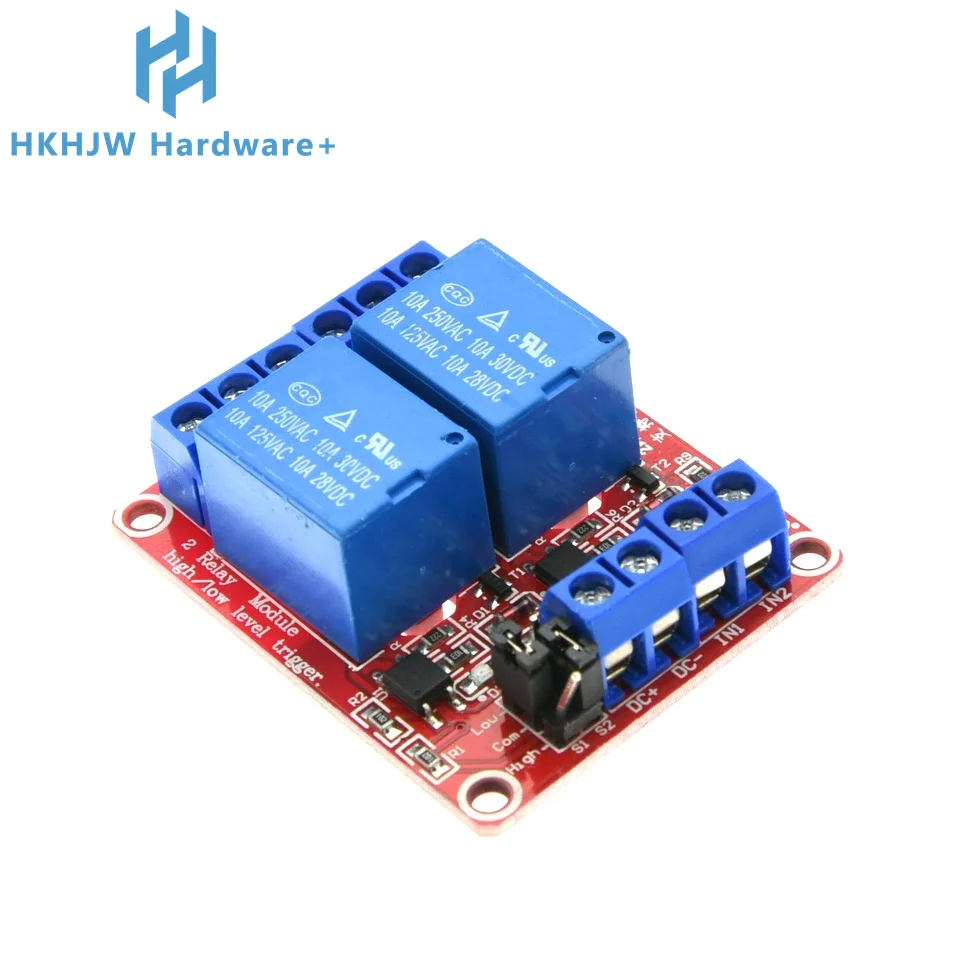 5V 12V 24V 1/2/4/8 Channel Relay Module High and low Level Trigger Dual Optocoupler Isolation Relay Module for Arduino