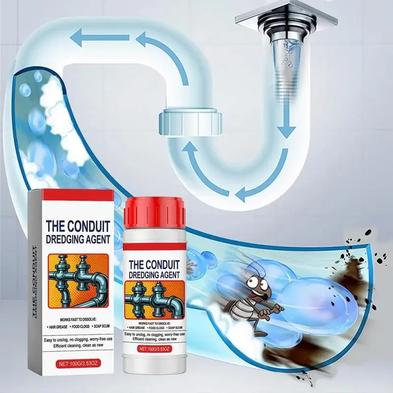 

100 г формула без запаха, безопасный кабелепровод, дноуглубительный агент, средство для удаления волос, средство для удаления засоров, бытовой очиститель для труб, душа, раковины, туалета