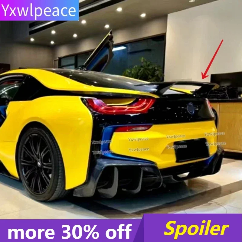 

For BMW I8 Spoiler 2014 2015 2016 2017 2018 2019 High Quality Carbon Fiber Rear Trunk Lip Spoiler Wing Body Kit Accessories