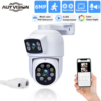 6MP PTZ Dual Lens POE IP Camera CCTV Security Dome Outdoor Two-Way Audio Color Night Video Surveillance For Nvr System Xmeye