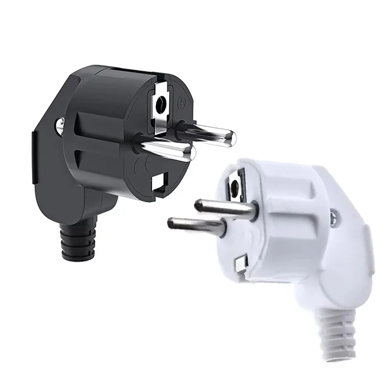 EU Plug Replacement Adapter 250V 16A Assembly EU Plug Rewireable Male Connector 4.8mm Pin For Power Cord Power Extension Cable