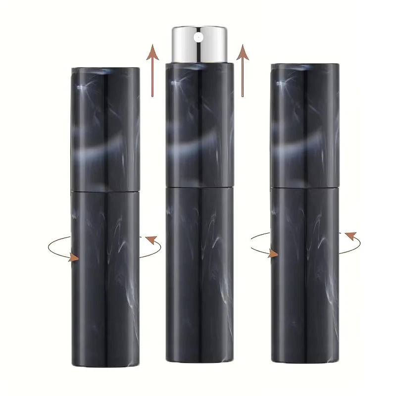 3 Marble-Patterned 10ml Perfume Spray Bottles for Travel, 3 Dispensers, Refillable Cologne Containers, Empty Spray Bottles, Suitable for Mini Spray Bottle Sizes