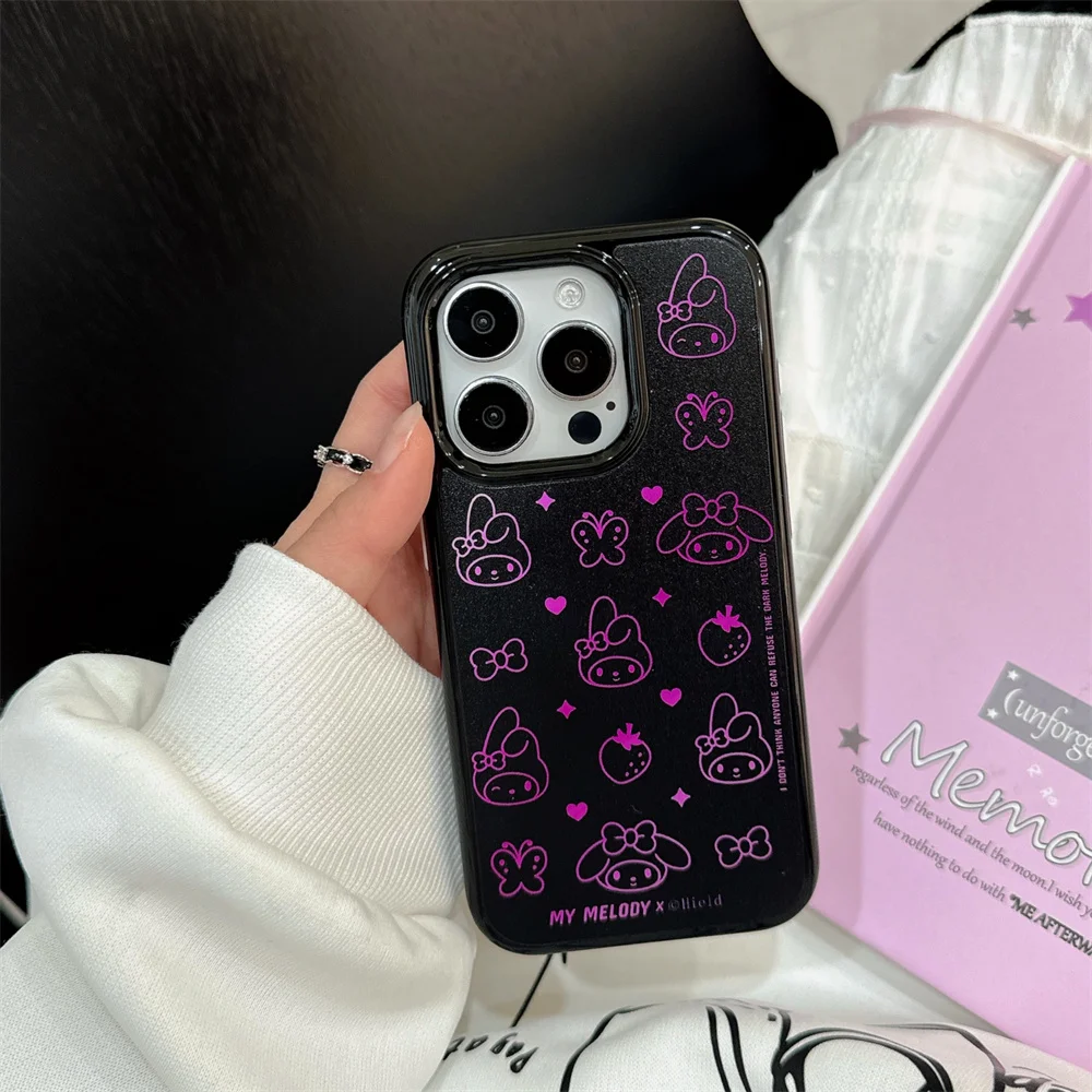 

Graffiti Funny Cute Melody Phone Case For Apple iPhone 16 15 11 14 13 12 Pro XR X XS Max Plus 14Pro 15Pro Matte Shockproof Cover