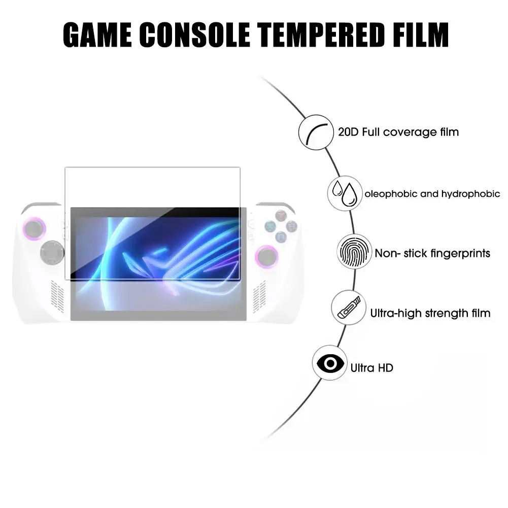 1/2/3/5PCS For ASUS ROG Ally HD Anti-scratch Protective Screen Tempered Glass On ASUSROGAlly ROGAlly 7 High Quality